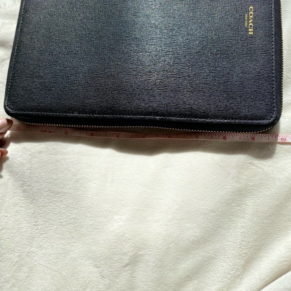 Coach Saffiano Leather iPad Portfolio Case | Black Tablet Sleeve | OS - Picture 8 of 12